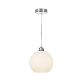 David Hunt Lighting Apollo Single Pendant Polished Chrome Opal Glass